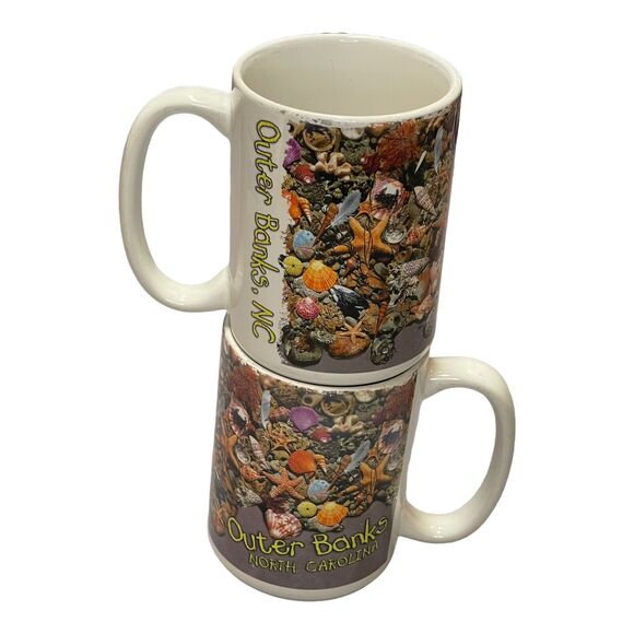 Set Of 2 Outer Banks North Carolina Coffee Mug - Picture 1 of 6